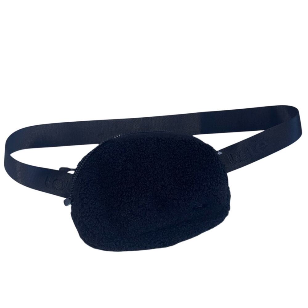 LOLE super cute and cozy Black Sherpa Belt Bag